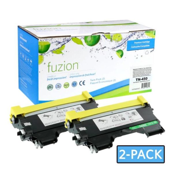 Brother TN450 Compatible Toner - Black (2/Pack)