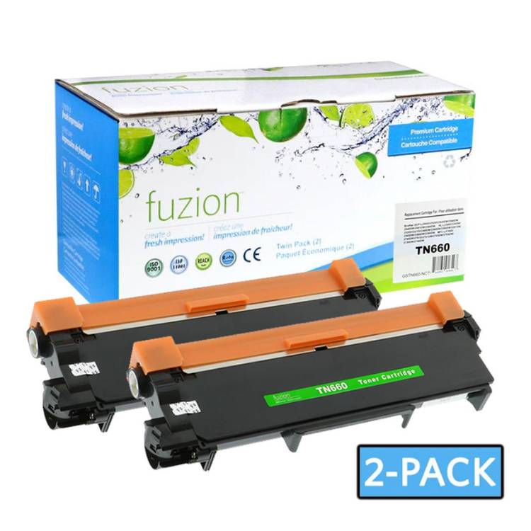 Brother TN660 Compatible Toner - Black (2/Pack)