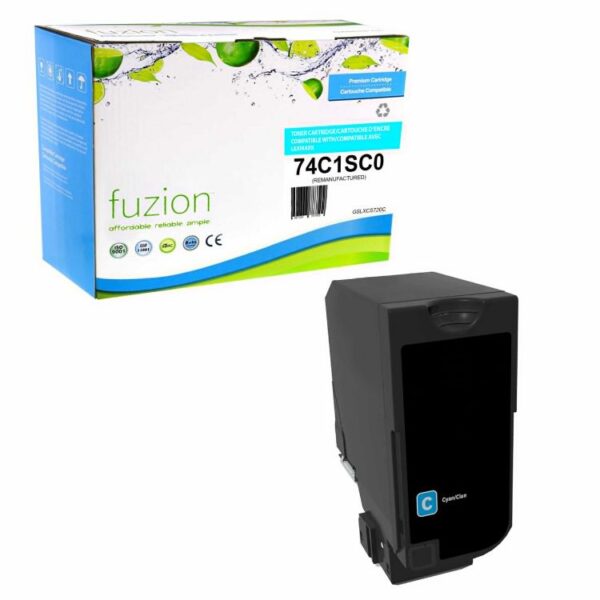 Lexmark 74C1SC0 Remanufactured Toner - Cyan